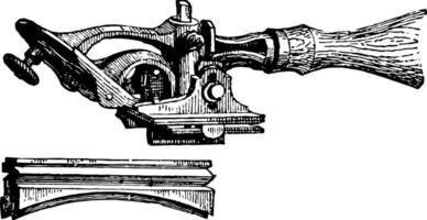 adz plan, årgång illustration. vektor