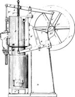 varm luft pumpning motor, årgång illustration. vektor