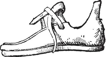 griechisch Schuh, Jahrgang Gravur. vektor