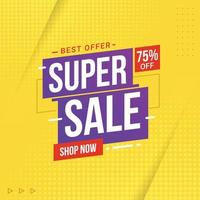 Super Sale Banner Rabatt Promotion Design vektor
