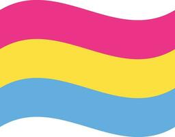 pansexual stolthet flagga. HBTQ flagga vektor