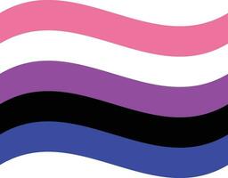 Genderfluid Stolz Flagge im Form. lgbt Stolz Flagge im gestalten vektor