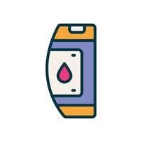 Shampoo Symbol. Vektor gefüllt Farbe Symbol zum Ihre Webseite, Handy, Mobiltelefon, Präsentation, und Logo Design.