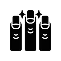 Nagel Symbol. Vektor Glyphe Symbol zum Ihre Webseite, Handy, Mobiltelefon, Präsentation, und Logo Design.