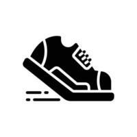 Laufen Schuhe Symbol. Vektor Glyphe Symbol zum Ihre Webseite, Handy, Mobiltelefon, Präsentation, und Logo Design.