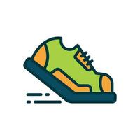 Laufen Schuhe Symbol. Vektor gefüllt Farbe Symbol zum Ihre Webseite, Handy, Mobiltelefon, Präsentation, und Logo Design.