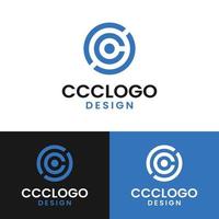 Anfangsbuchstabe ccc Kreis einfache Logo-Design-Vorlage vektor