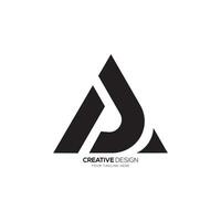 Brief ap oder pa Dreieck Formen Alphabet kreativ abstrakt Monogramm Logo Design vektor
