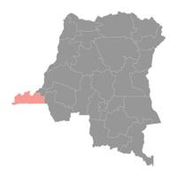 kongo central provins Karta, administrativ division av demokratisk republik av de Kongo. vektor illustration.