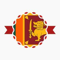 kreativ sri Lanka Flagge Emblem Abzeichen vektor