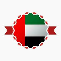 kreativ vereinigt arabisch Emirate Flagge Emblem Abzeichen vektor