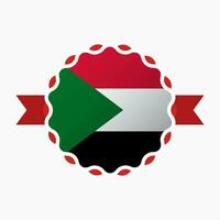 kreativ Sudan Flagge Emblem Abzeichen vektor