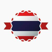 kreativ thailand flagga emblem bricka vektor
