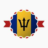 kreativ Barbados Flagge Emblem Abzeichen vektor