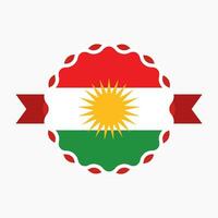 kreativ irakisch Kurdistan Flagge Emblem Abzeichen vektor