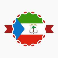 kreativ äquatorial Guinea Flagge Emblem Abzeichen vektor