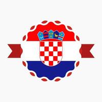 kreativ kroatien flagga emblem bricka vektor