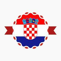 kreativ Kroatien Flagge Emblem Abzeichen vektor