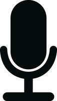 mic ikon i platt stil isolerat n transparent bakgrund podcast mikrofon, journalist mikrofon, karaoke, konferens, vindruta, retro radio piktogram för musik Lagra vektor fiende appar och hemsida