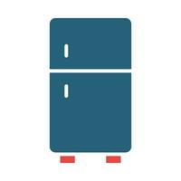 Kühlschrank Glyphe zwei Farbe Symbol Design vektor