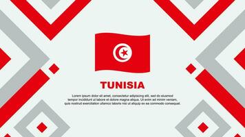 tunisien flagga abstrakt bakgrund design mall. tunisien oberoende dag baner tapet vektor illustration. tunisien mall