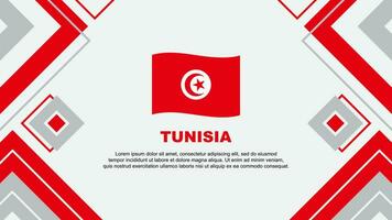 tunisien flagga abstrakt bakgrund design mall. tunisien oberoende dag baner tapet vektor illustration. tunisien bakgrund