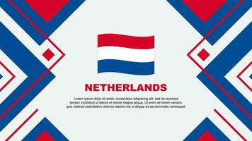 Niederlande Flagge abstrakt Hintergrund Design Vorlage. Niederlande Unabhängigkeit Tag Banner Hintergrund Vektor Illustration. Niederlande Illustration