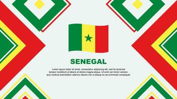 senegal flagga abstrakt bakgrund design mall. senegal oberoende dag baner tapet vektor illustration. senegal oberoende dag