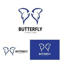 fjäril logotyp djur- design varumärke produkt skön och enkel dekorativ djur- vinge vektor