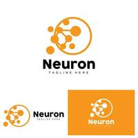 Neuron Logo Design Gesundheit Illustration DNA Molekül Nerv Zelle abstrakt einfach Illustration vektor