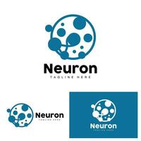 Neuron Logo Design Gesundheit Illustration DNA Molekül Nerv Zelle abstrakt einfach Illustration vektor