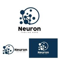 Neuron Logo Design Gesundheit Illustration DNA Molekül Nerv Zelle abstrakt einfach Illustration vektor