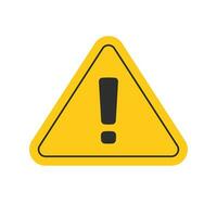 risk uppmärksamhet väg tecken eller varna varning gul triangel ikon med utrop mark vektor platt tecknad serie symbol, farlig fara eller säkerhet information tecken ClipArt isolerat på vit bild