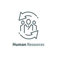 mänsklig Resurser koncept, handel union, företags- serviceföretag personal Träning vektor