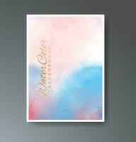 Startseite Vorlage mit Aquarell Hintergrund. Design zum Ihre Abdeckung, Datum, Postkarte, Banner, Logo. vektor