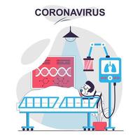 Coronavirus isoliertes Cartoon-Konzept. vektor