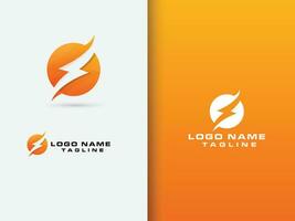 Energie Logo Design. Blitz Symbol. Leistung Logo. elektrisch. Kreis. bunt Energie Logo Design. Blitz. Volt Energie. Prämie Vorlage vektor