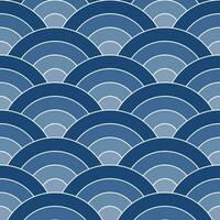 Marin blå skugga av japansk Vinka mönster bakgrund. japansk sömlös mönster vektor. vågor bakgrund illustration. för Kläder, omslag papper, bakgrund, bakgrund, gåva kort. vektor