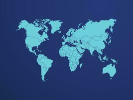 värld Karta Färg vektor modern. silhuett Karta