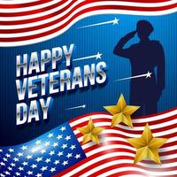 Happy Veterans Day Konzept vektor