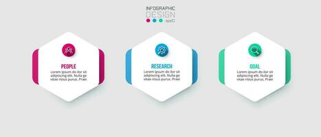Geschäftskonzept Infografik Vorlage mit Option. vektor