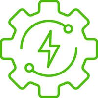 nachhaltig Energie Technologie Linie Symbol Illustration vektor