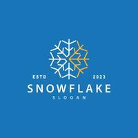 Schneeflocke Logo, Winter Jahreszeit Design gefroren Eis einfach Modell- zum Produkte und Technologie vektor