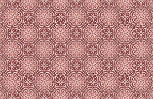 traditionell rot Mandala Stoff Design Muster vektor