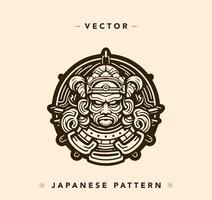 japansk på i och samuraj vektor illustration