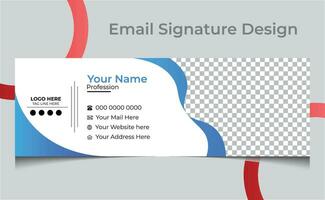 professionelles E-Mail-Signatur-Design vektor