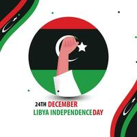 Vektor libysch National Tag im Dezember 24., Poster oder Banner feiern Unabhängigkeit