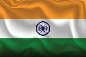 3d Vektor realistisch Indien Flagge Hintergrund