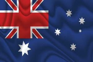 3d Vektor realistisch Australien Flagge Hintergrund