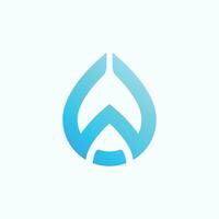 Wasser fallen Logo Vektor Symbol